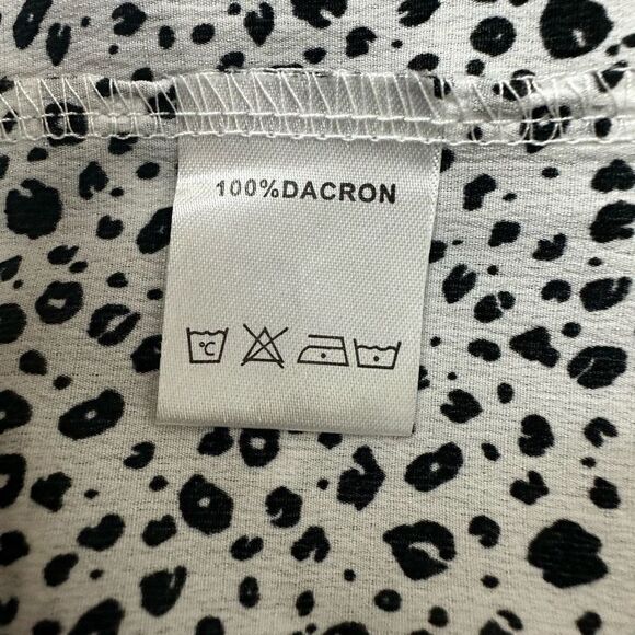 Boutique Women's Size L Drop Waist Leopard Print Tee Dress Button Front - Picture 6 of 9